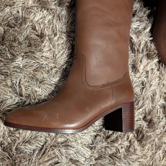 Ralph Lauren Carla Burnished Dark Mahogany Leather Tall Boot 8 NEW SOLD OUT - Picture 6 of 9